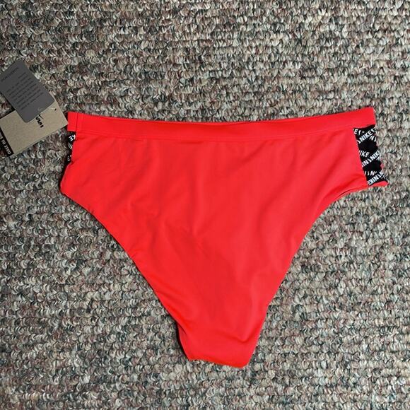NWT Nike sneakerkini high waist swim bottoms in red orange - Picture 6 of 13